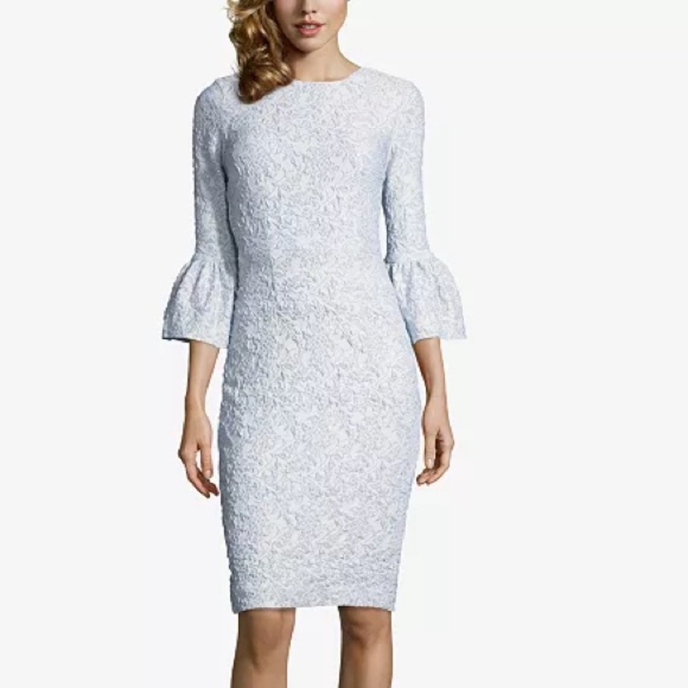 Betsy & Adam  Jacquard Bell-Sleeve Dress Dress ~ Size 4